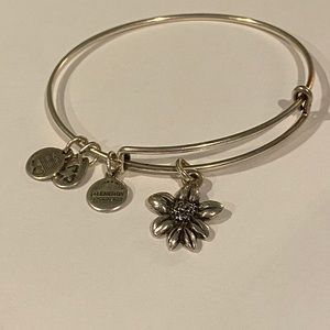 Alex and Ani Silver Flower bracelet